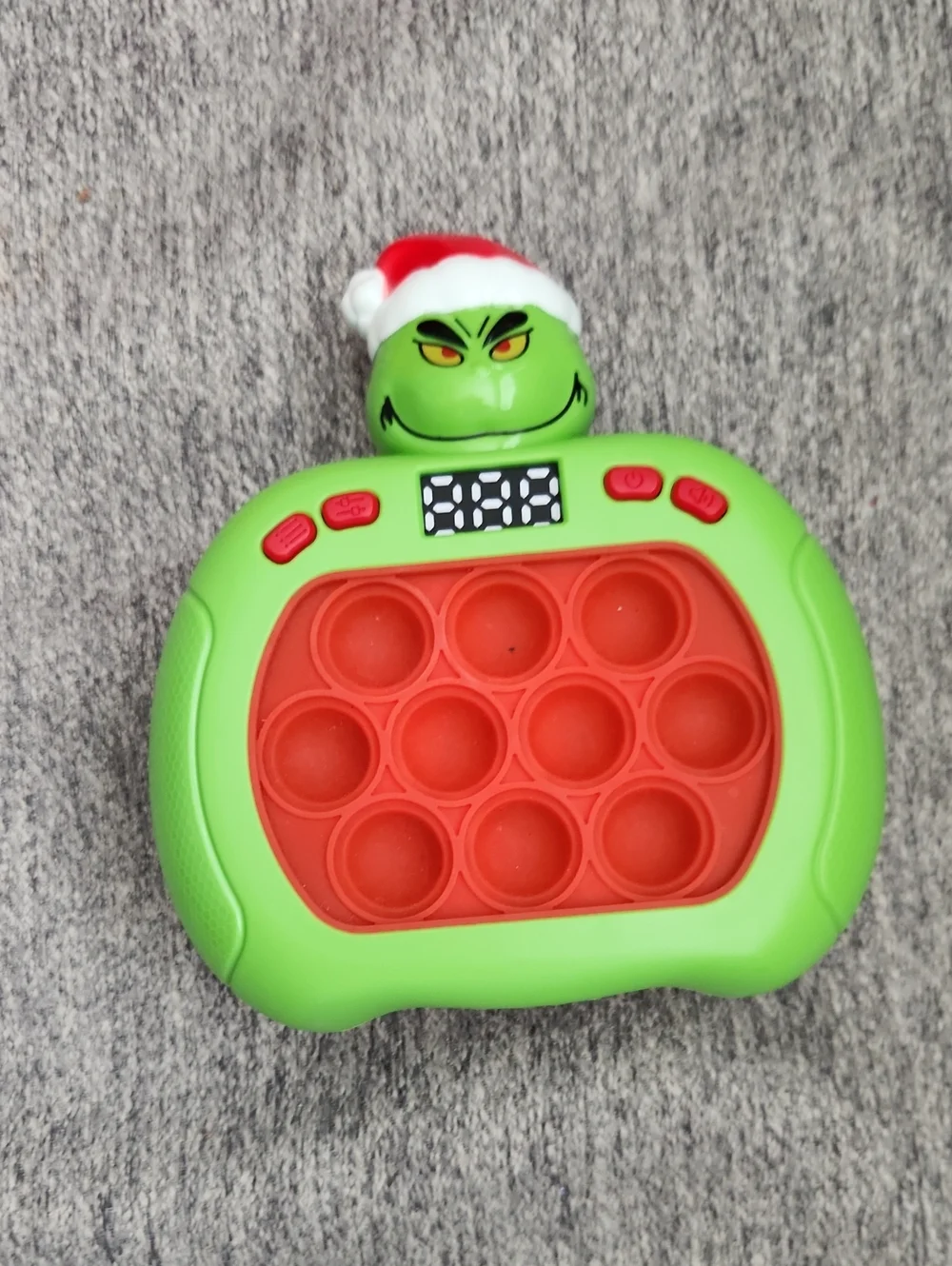 Green and Red Grinch Pop Fidget Toy - Kids Sensory Toy